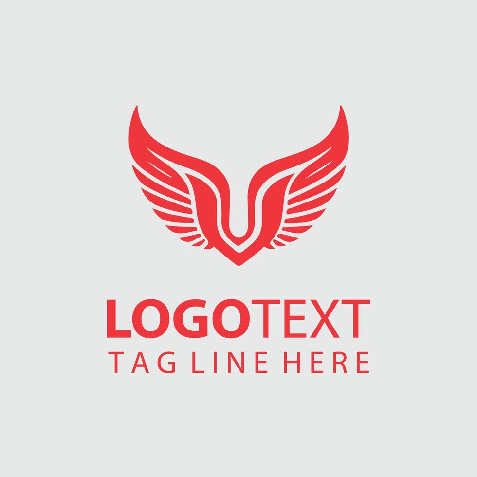 Majestic Flight Wings Logo Design vector