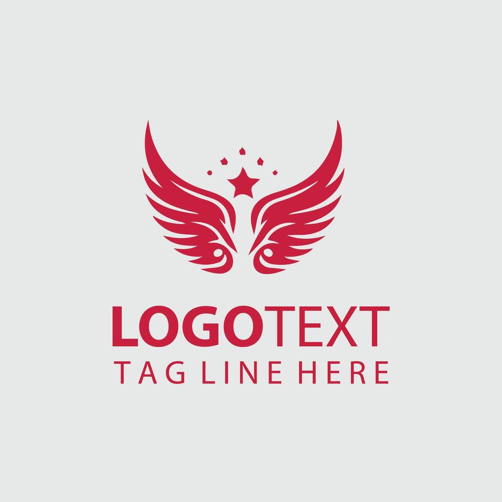 Flight Fever Wings Logo Design vector