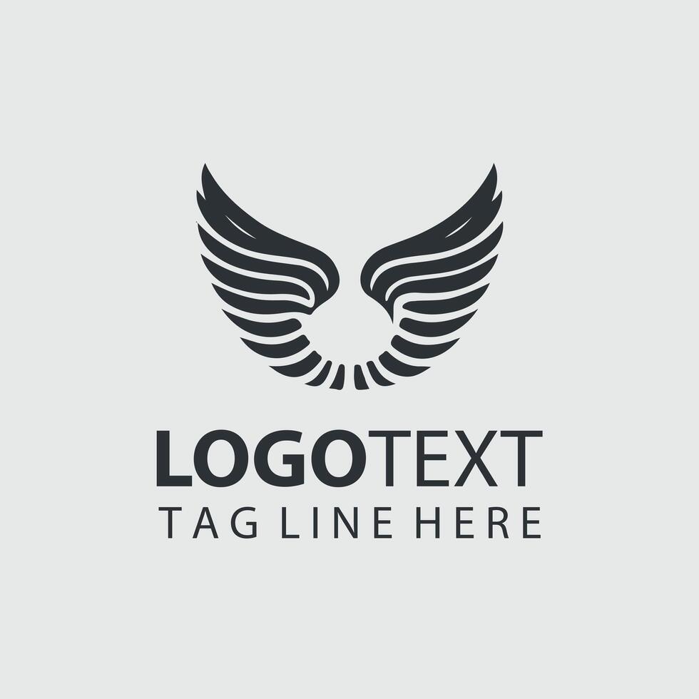 Air Majesty Wings Logo Design vector