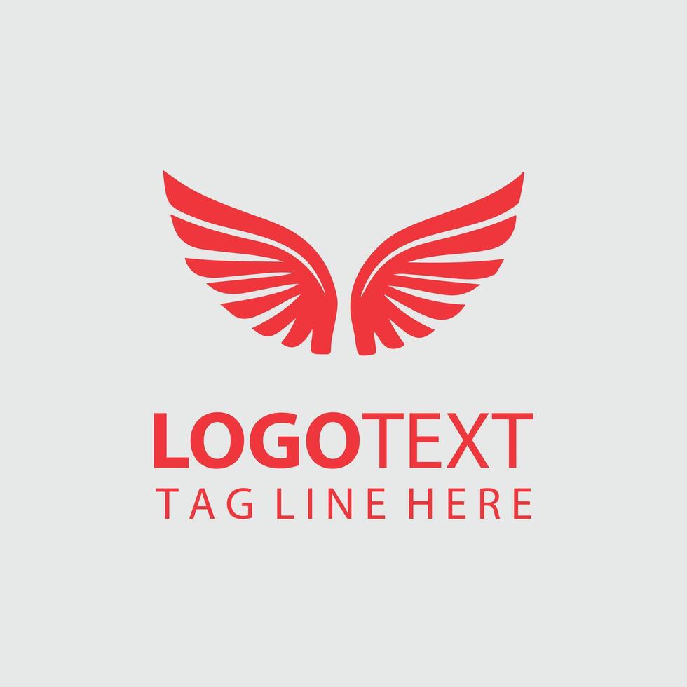 Glide Vision Wings Logo Design vector
