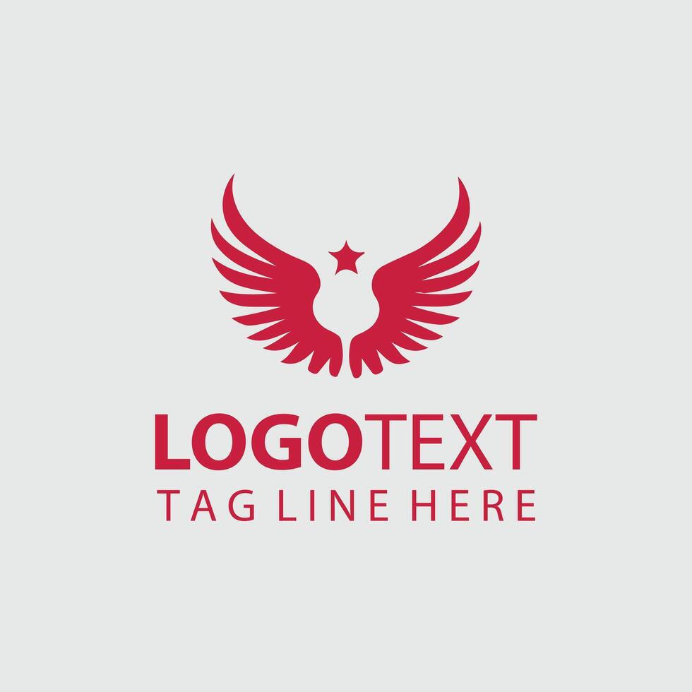 Feathered Horizons Wings Logo Design vector