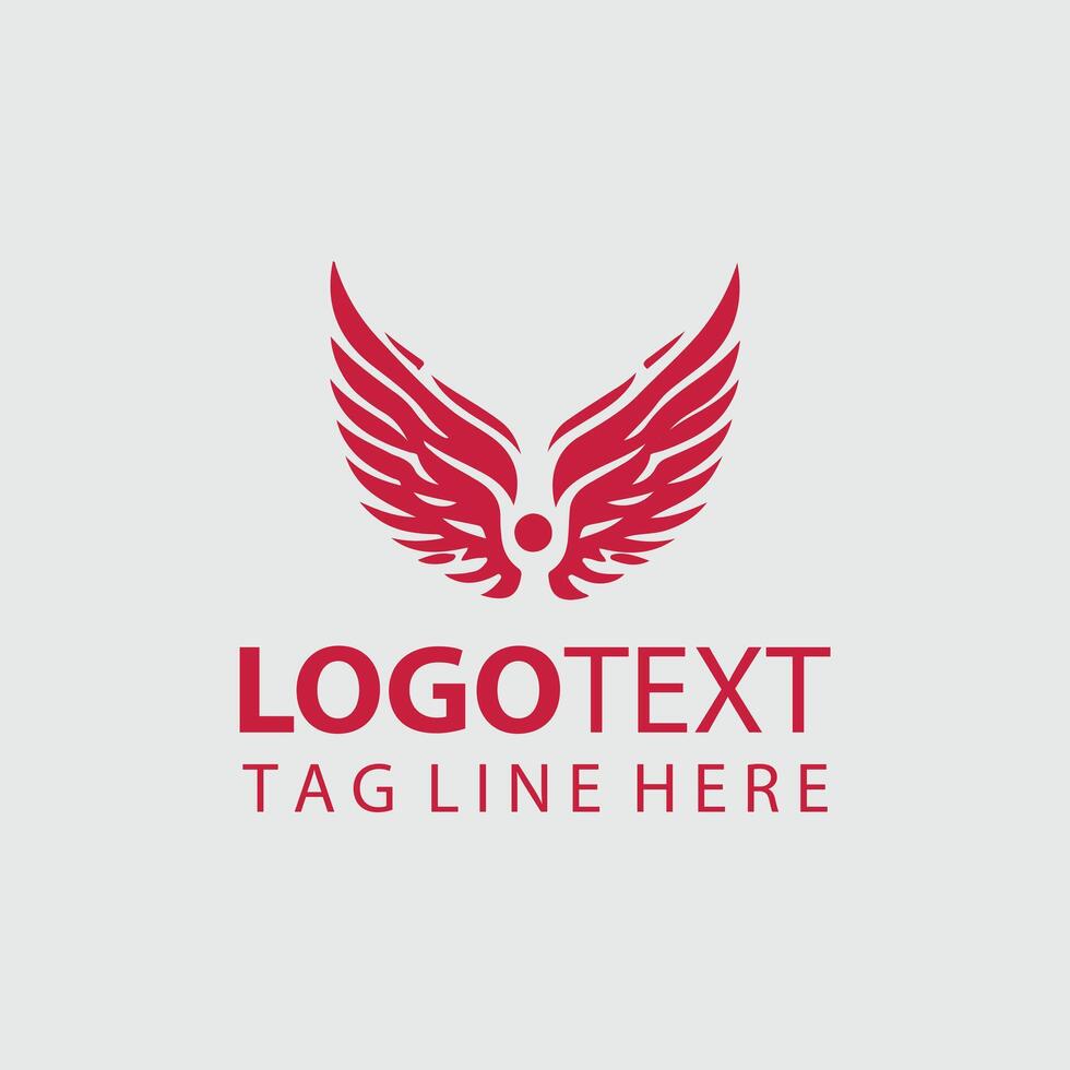 Star Fly Wings Logo Design vector