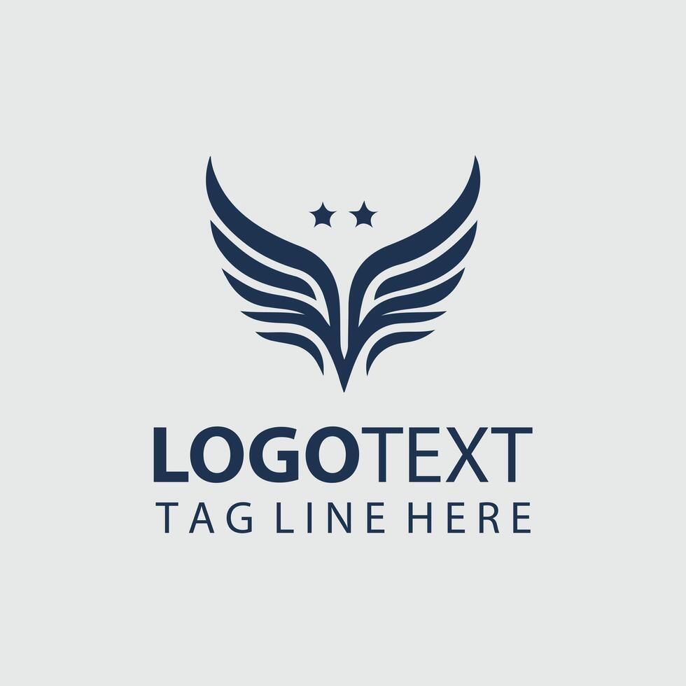 Glide Crafted Wings Logo Design vector