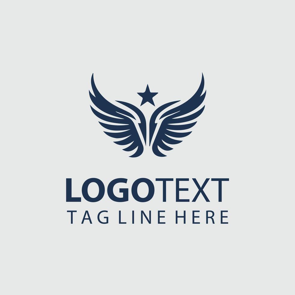 Cloud Riders Wings Logo Design vector