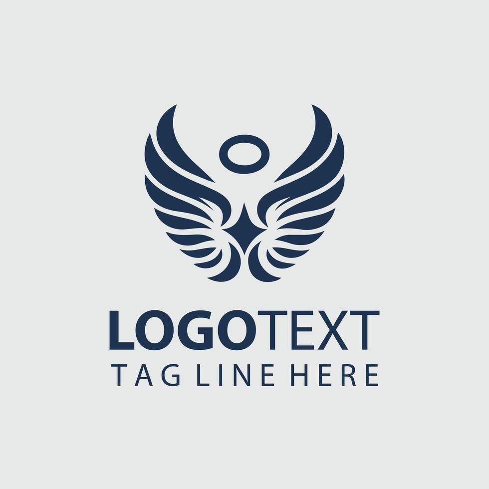 Fly Free Studios Wings Logo Design vector