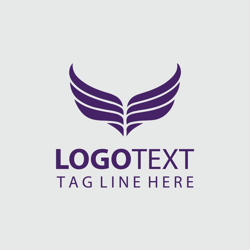 Sky Flare Wings Logo Design vector