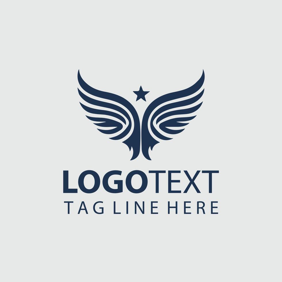Air Voyage Wings Logo Design vector