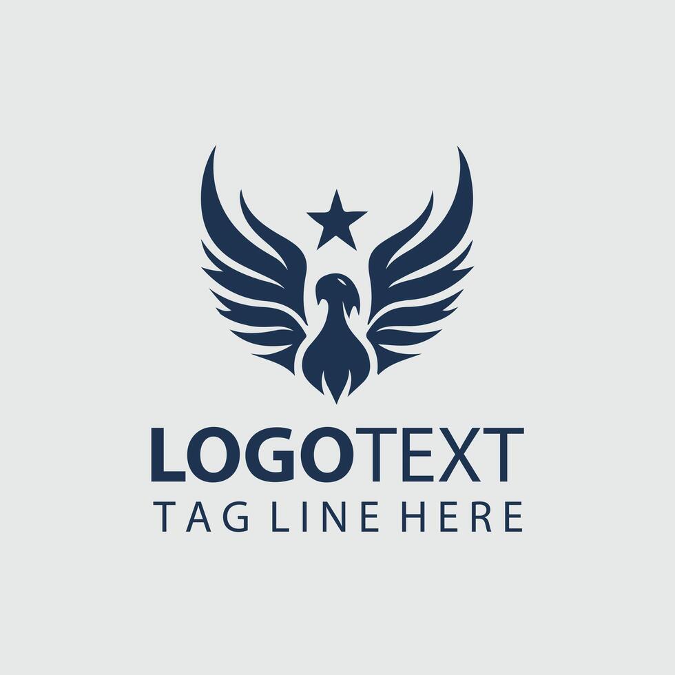 Sky Dance Wings Logo Design vector