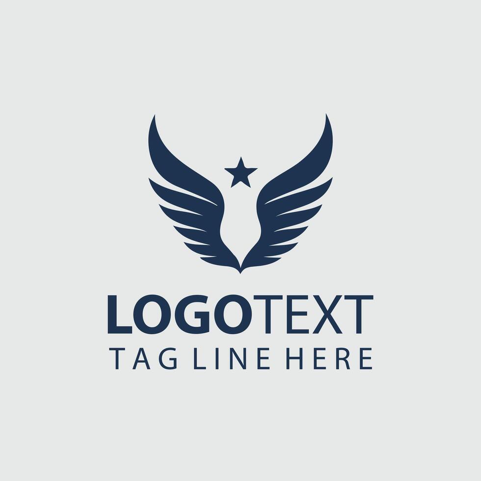 Aero Verse Wings Logo Design vector