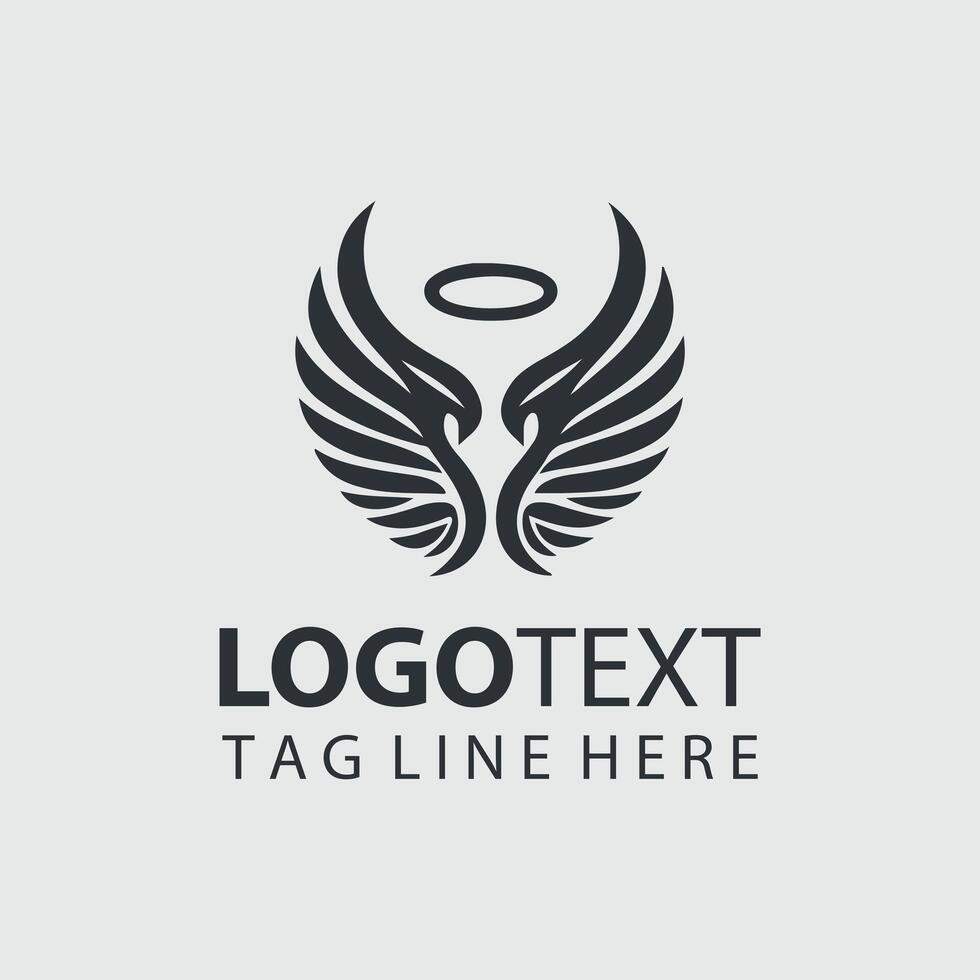 Flight Forge Wings Logo Design vector