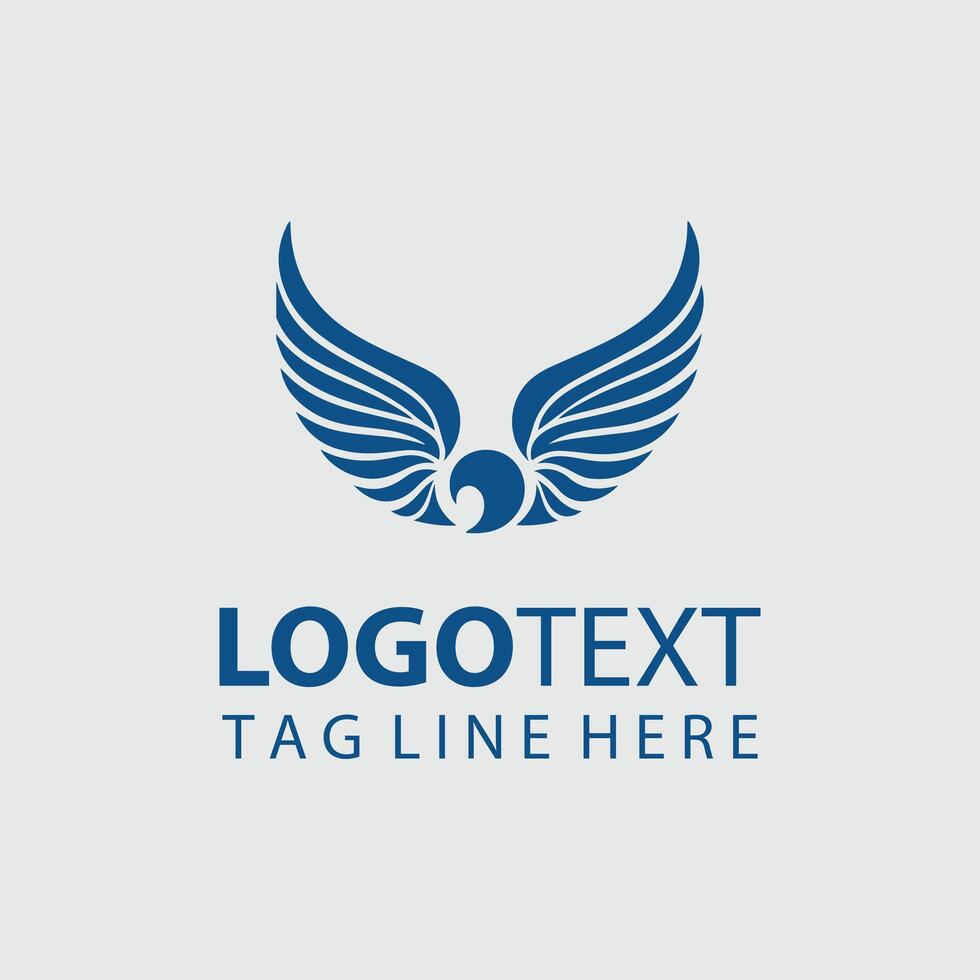 Cloud Haven Wings Logo Design vector