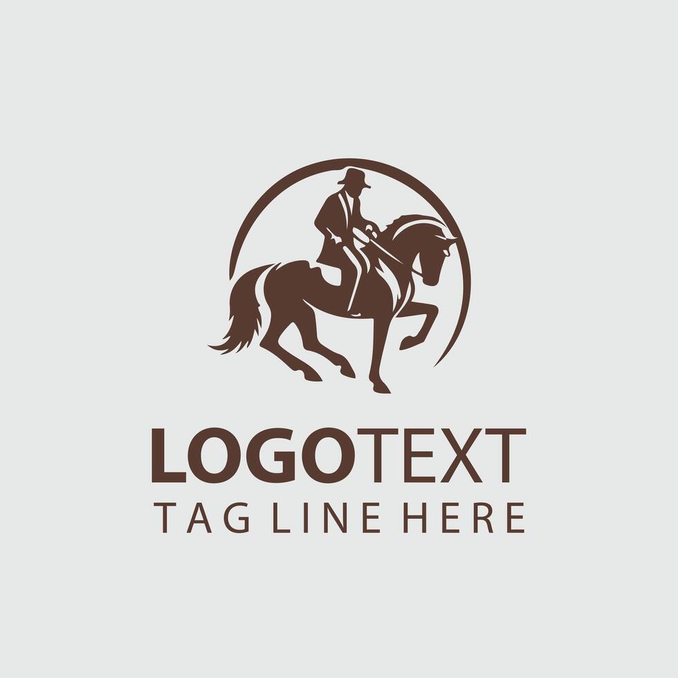 Western Ride Horse rider vector