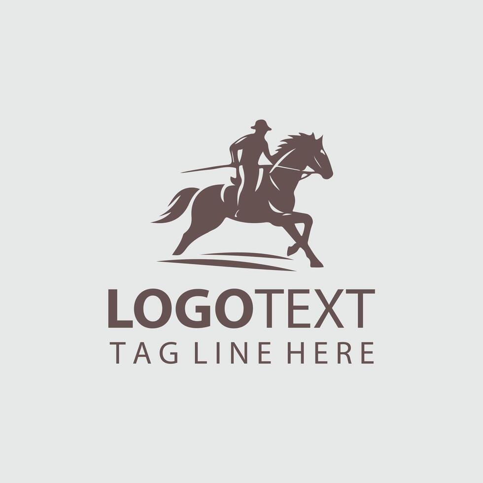 Brave Hoof Horse rider vector