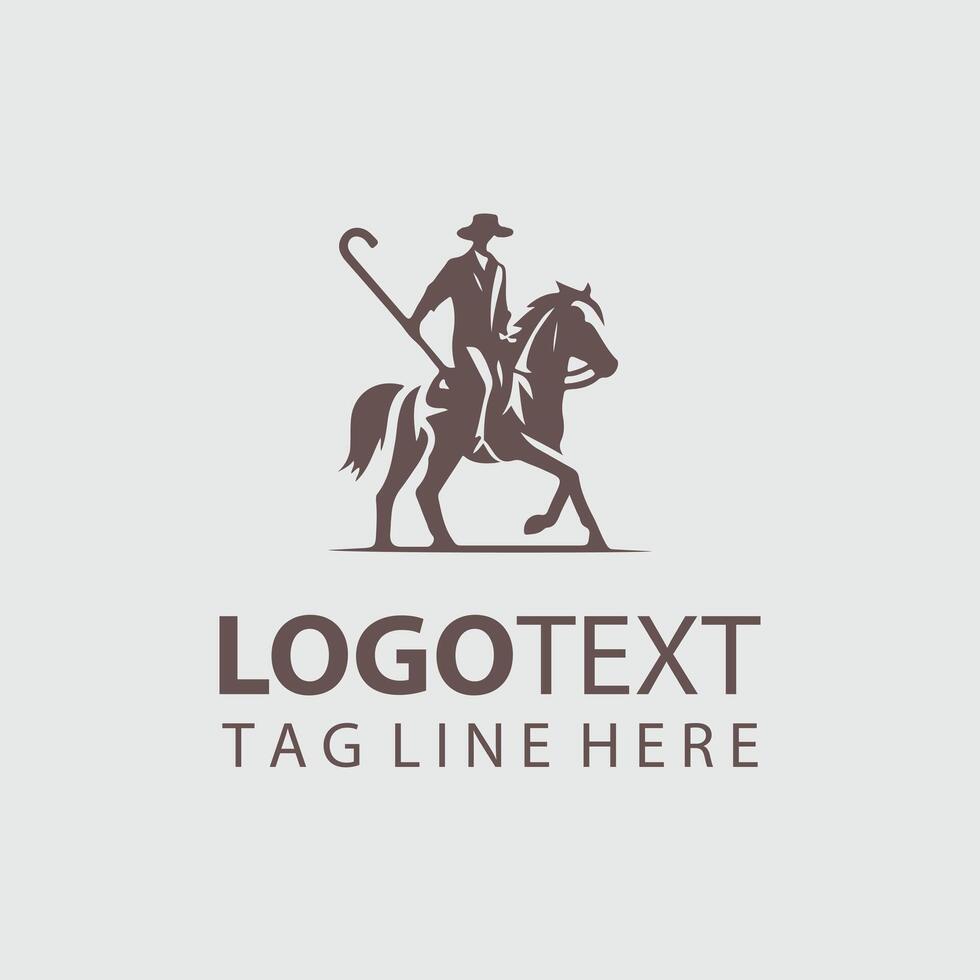 Hoof Haven Horse rider vector