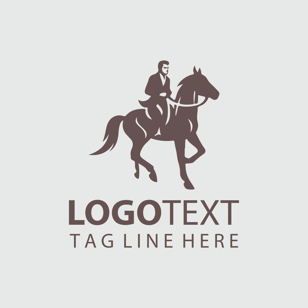 Golden Saddle Horse rider vector