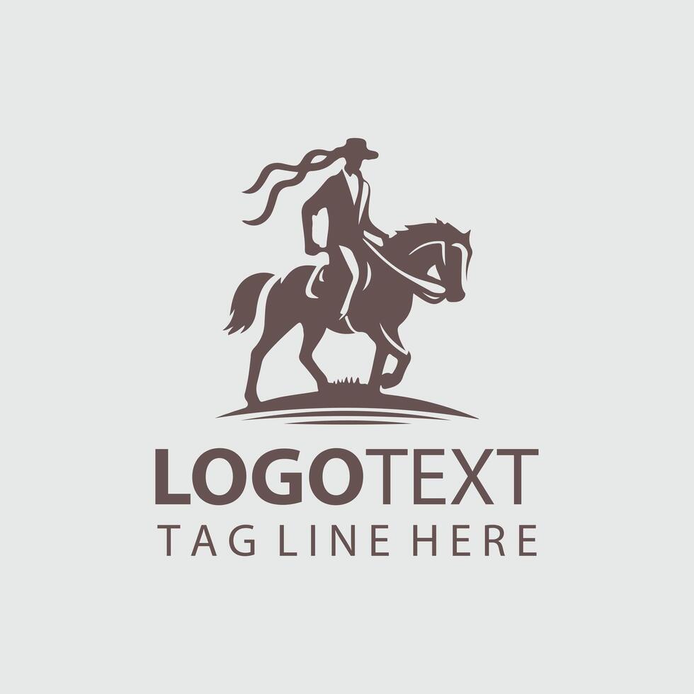 True Equine Horse rider vector