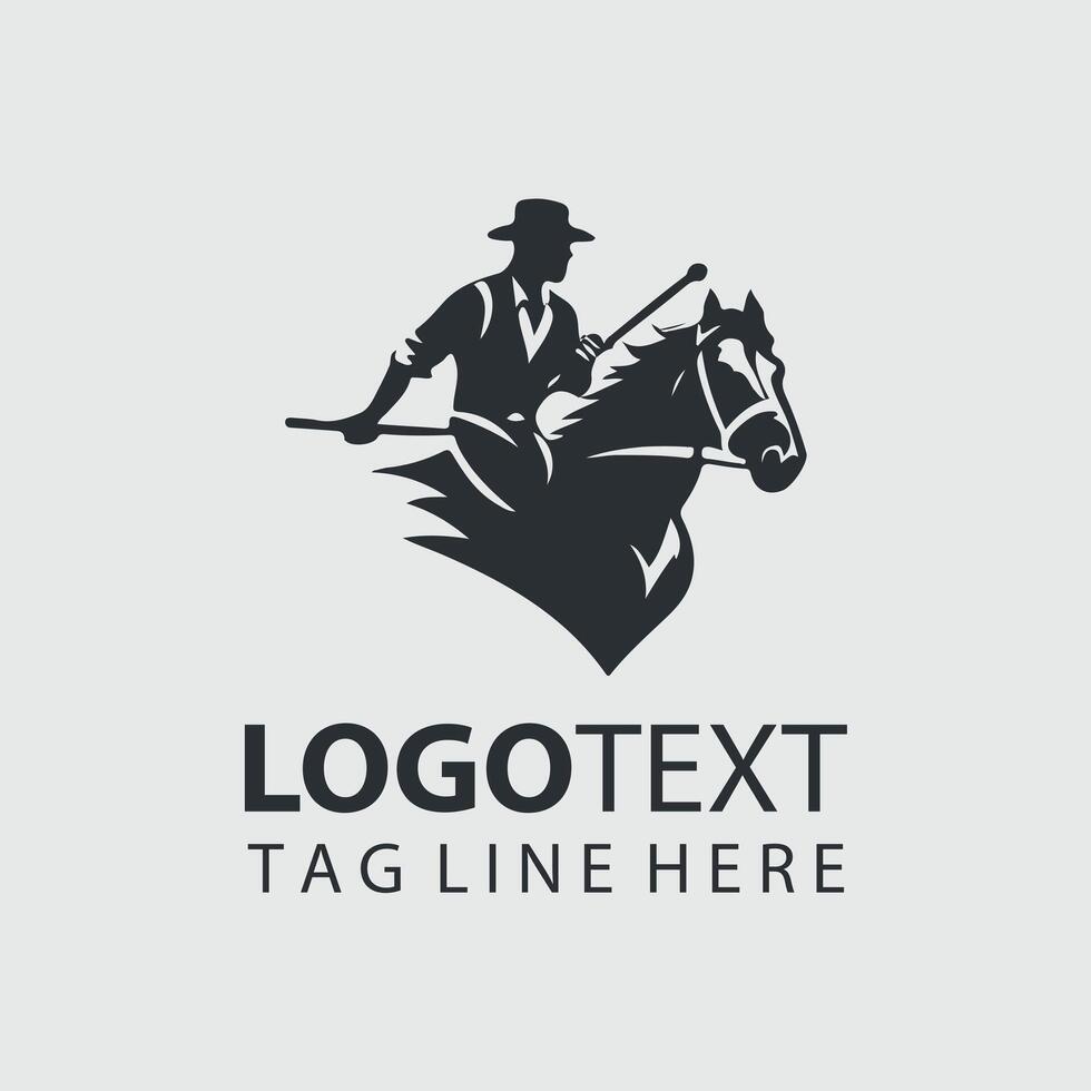 Silver Hoof Horse rider vector
