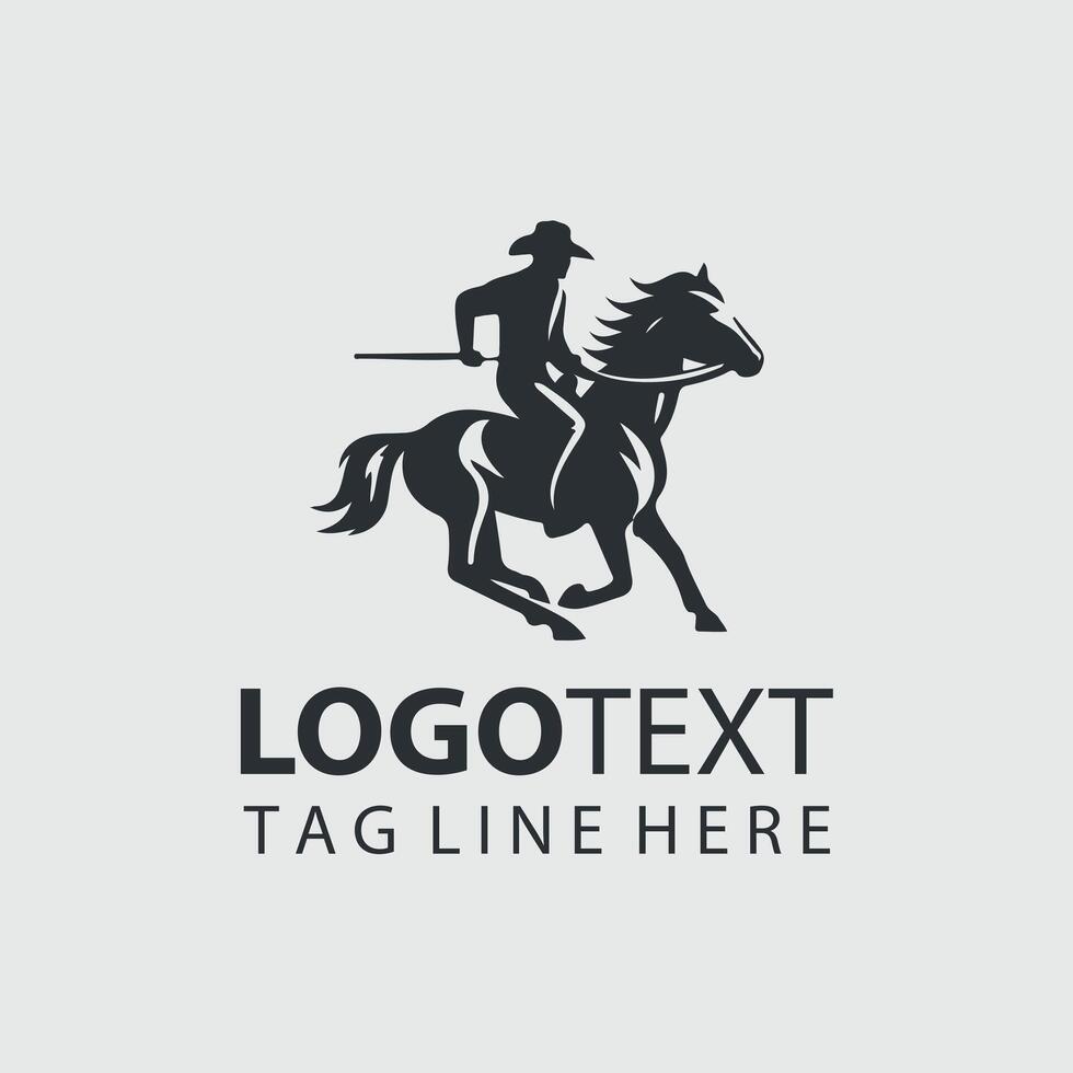 Stallion Stride Horse rider vector