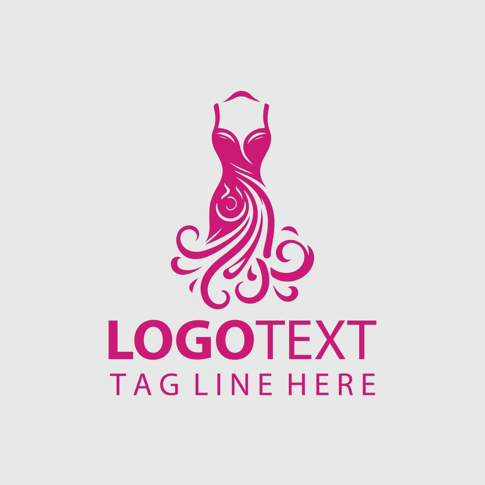 Scarlet Lace Woman Dress Logo vector