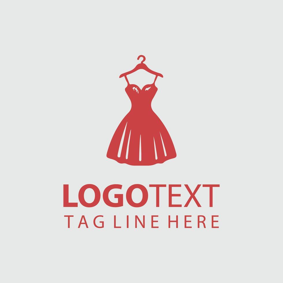 Willow And Wisp Woman Dress Logo Design vector