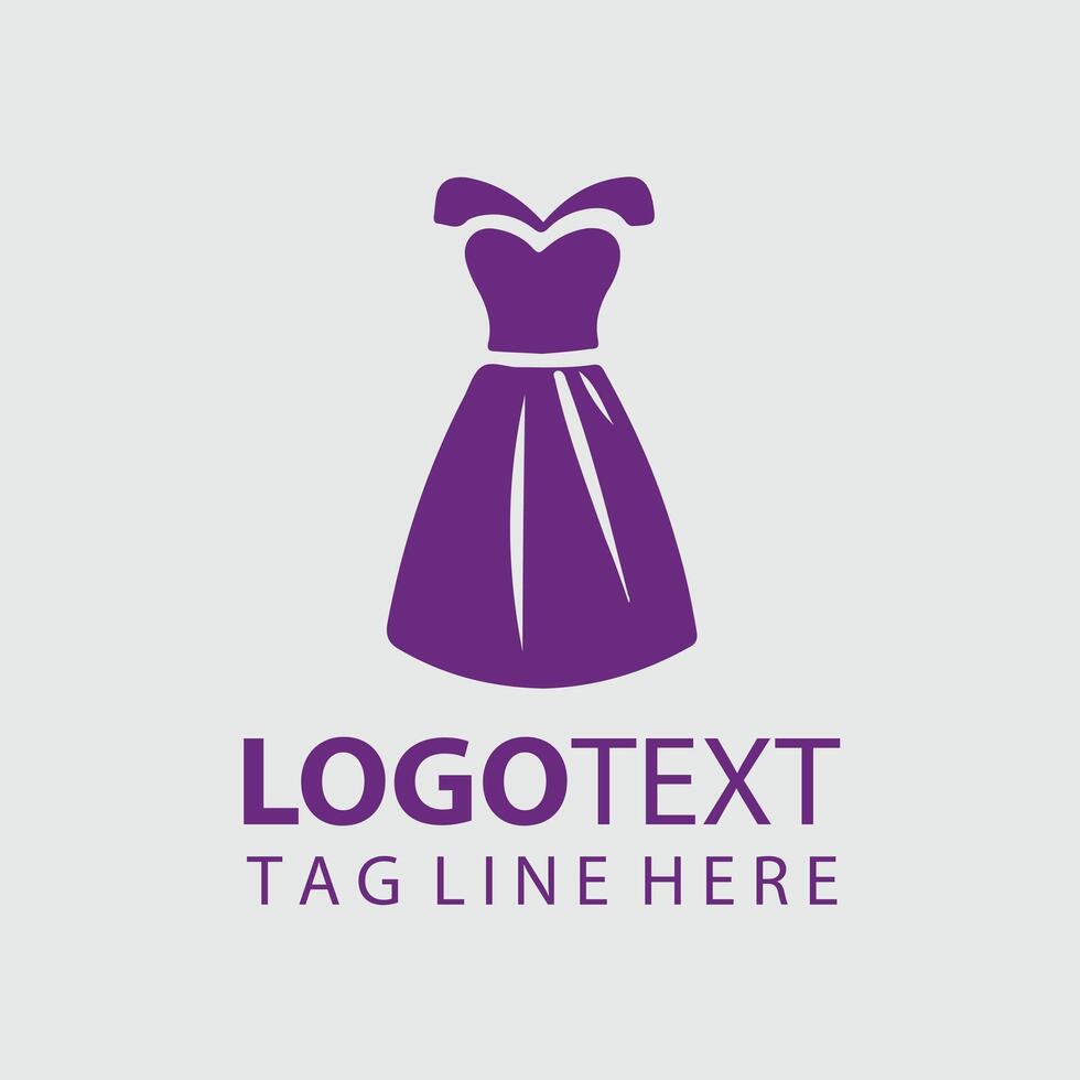 Chic Allure Woman Dress Logo vector