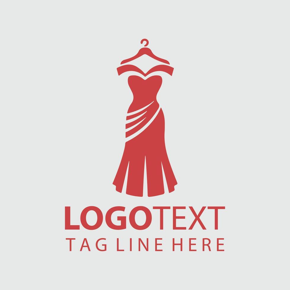 Dream Woman Dress Logo Design vector