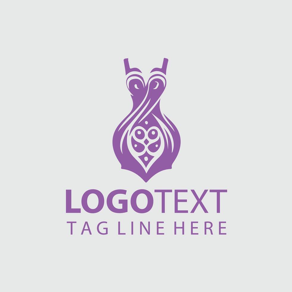Pure Luxe Woman Dress Logo vector