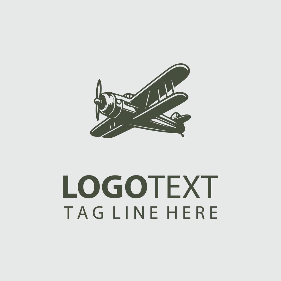 Retro Aero Gliders Vintage Plane Design vector