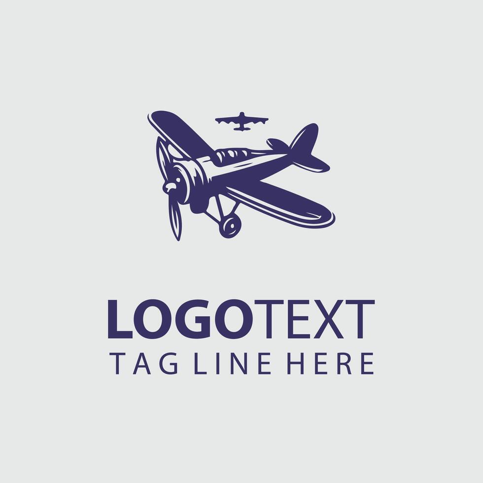 The Propeller Kings Vintage Plane Design vector