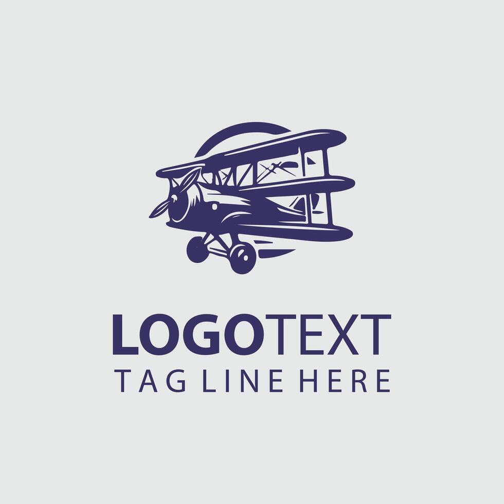 Aero Heritage Flight Vintage Plane Design vector