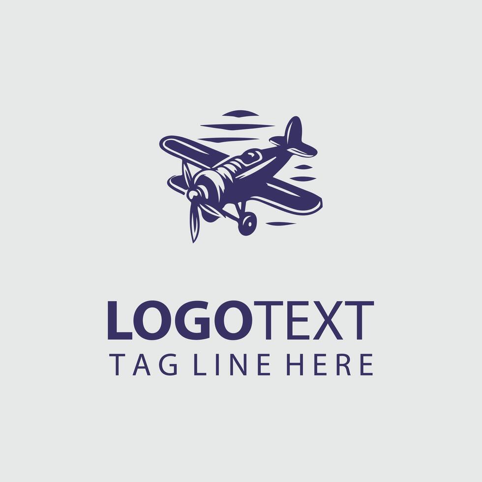 The Propeller Society Vintage Plane Design vector