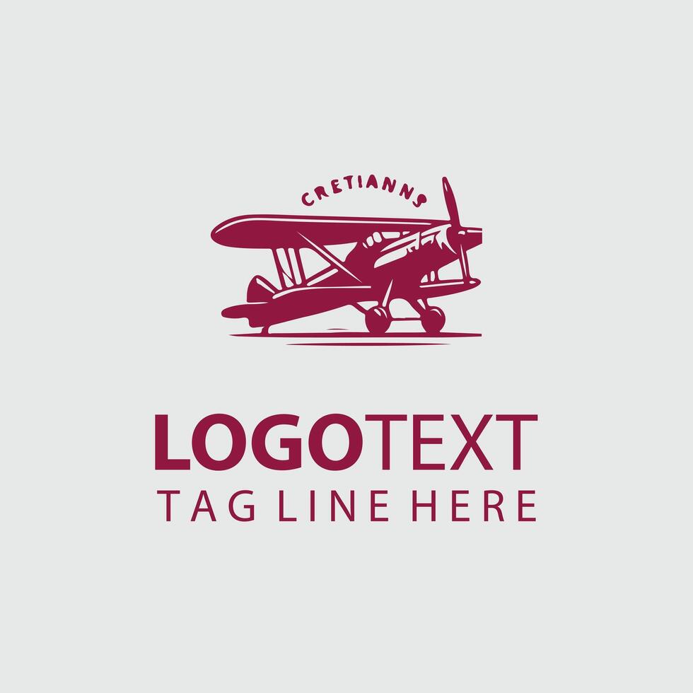 Timeless Propeller Vintage Plane Design vector
