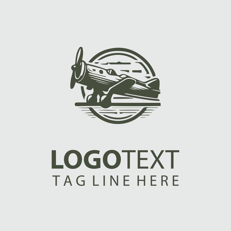 Aero Nostalgia Vintage Plane Design vector