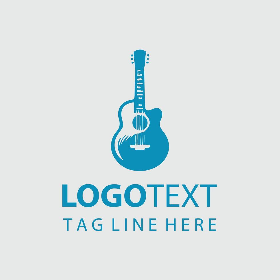 Guitar Fusion Logo Design vector