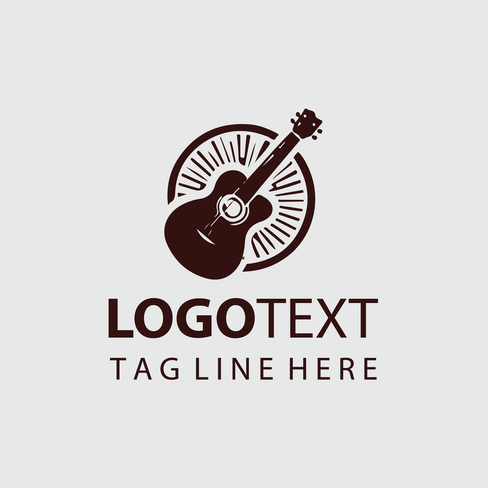 Riff Storm Guiter Logo Design vector