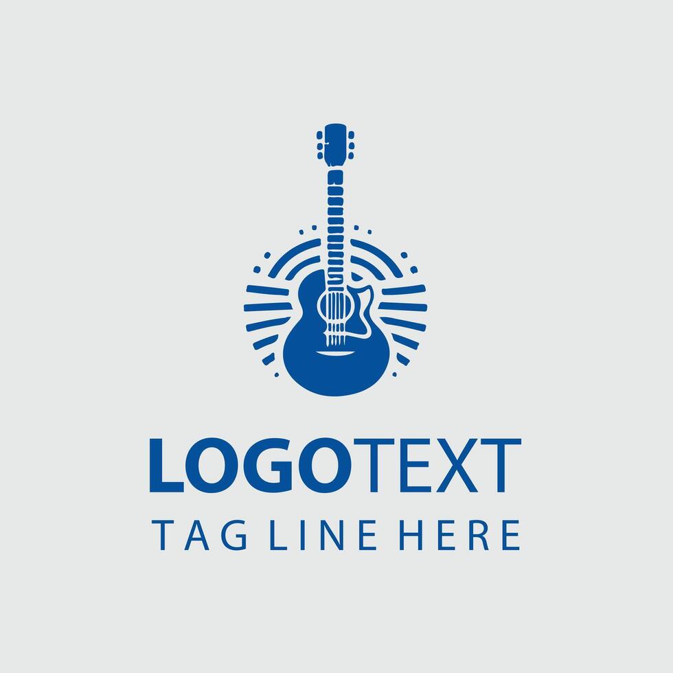 Tone Fusion Guiter Logo Design vector