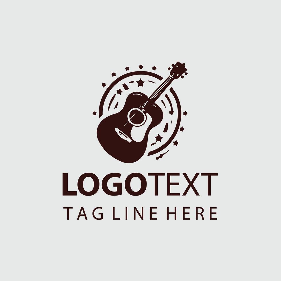 Echo Craft Guiter Logo Design vector