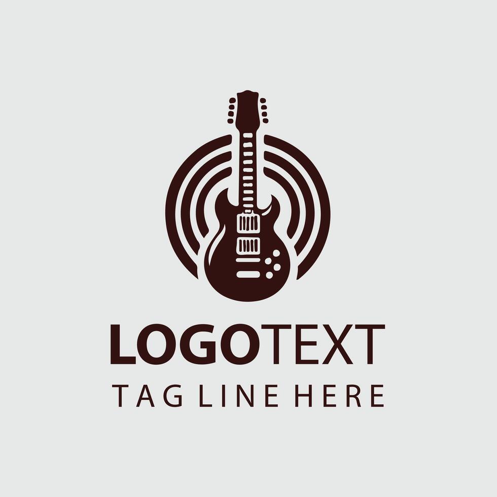 Chord Zen Guiter Logo Design vector