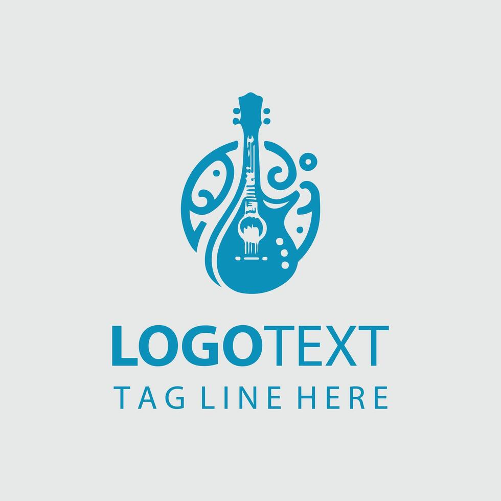 Silver Note Guiter Design vector