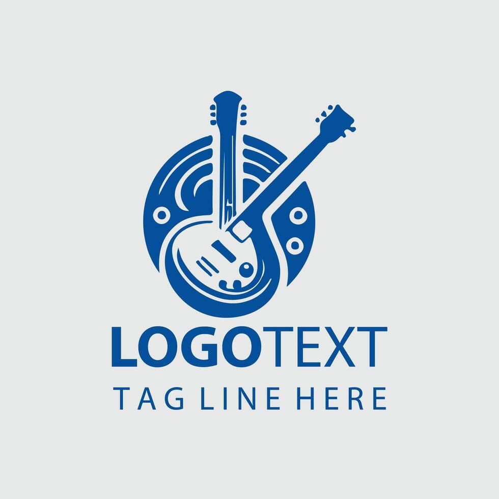 Red Strum Guiter Design vector