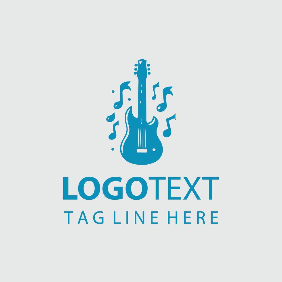 Strum Sphere Guiter Logo Design vector