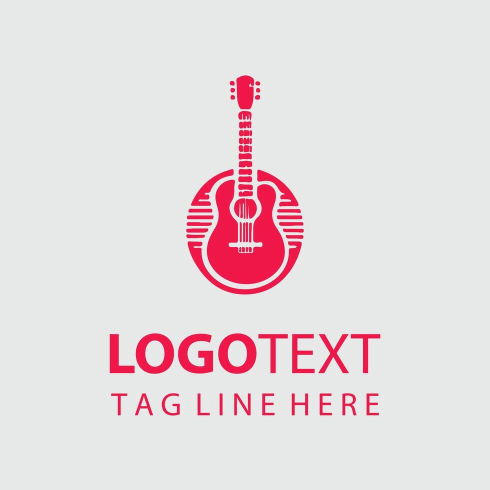 Guitar Edge Logo Design vector