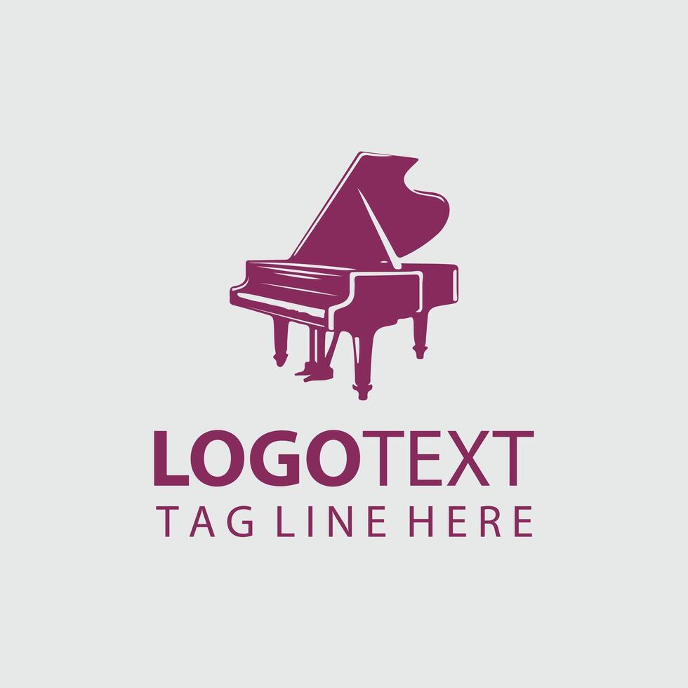 Elegant Piano Pavilion Piano logo vector