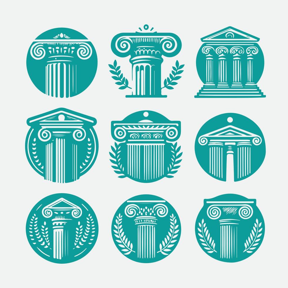 Majesty Classical Cloumn Logo vector