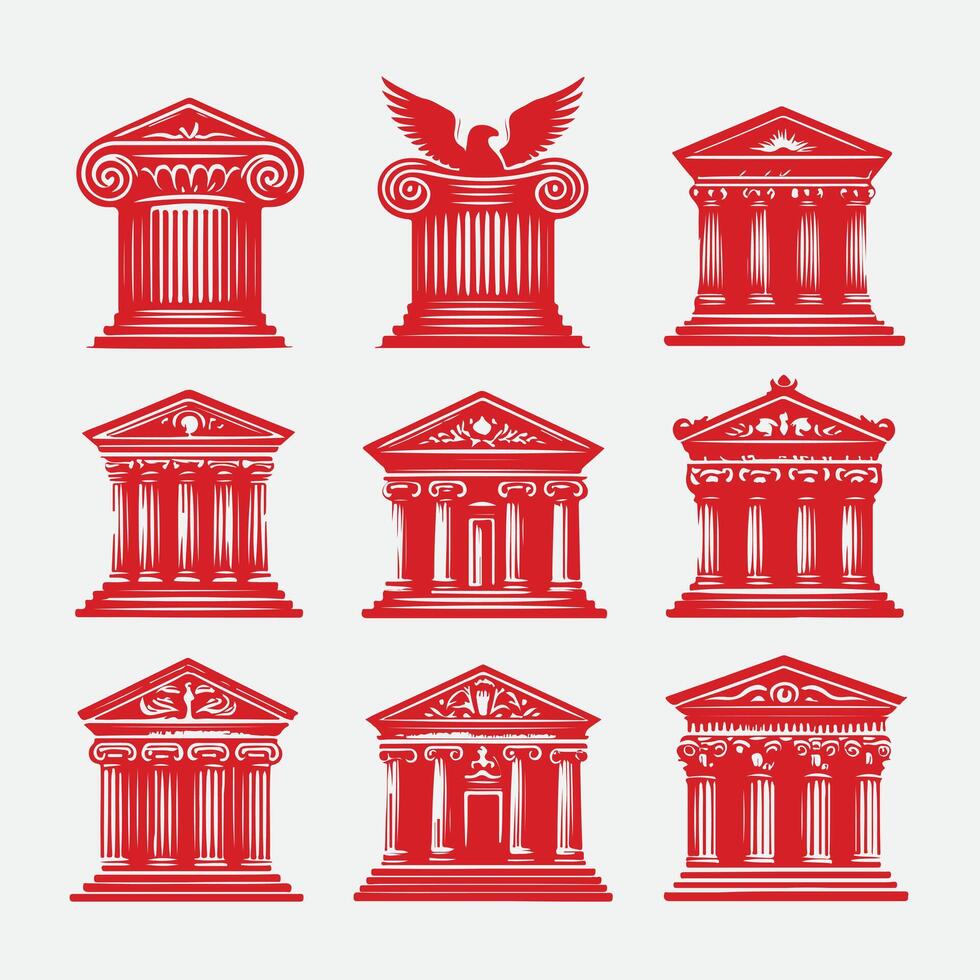 Royal Classical Cloumn Logo vector