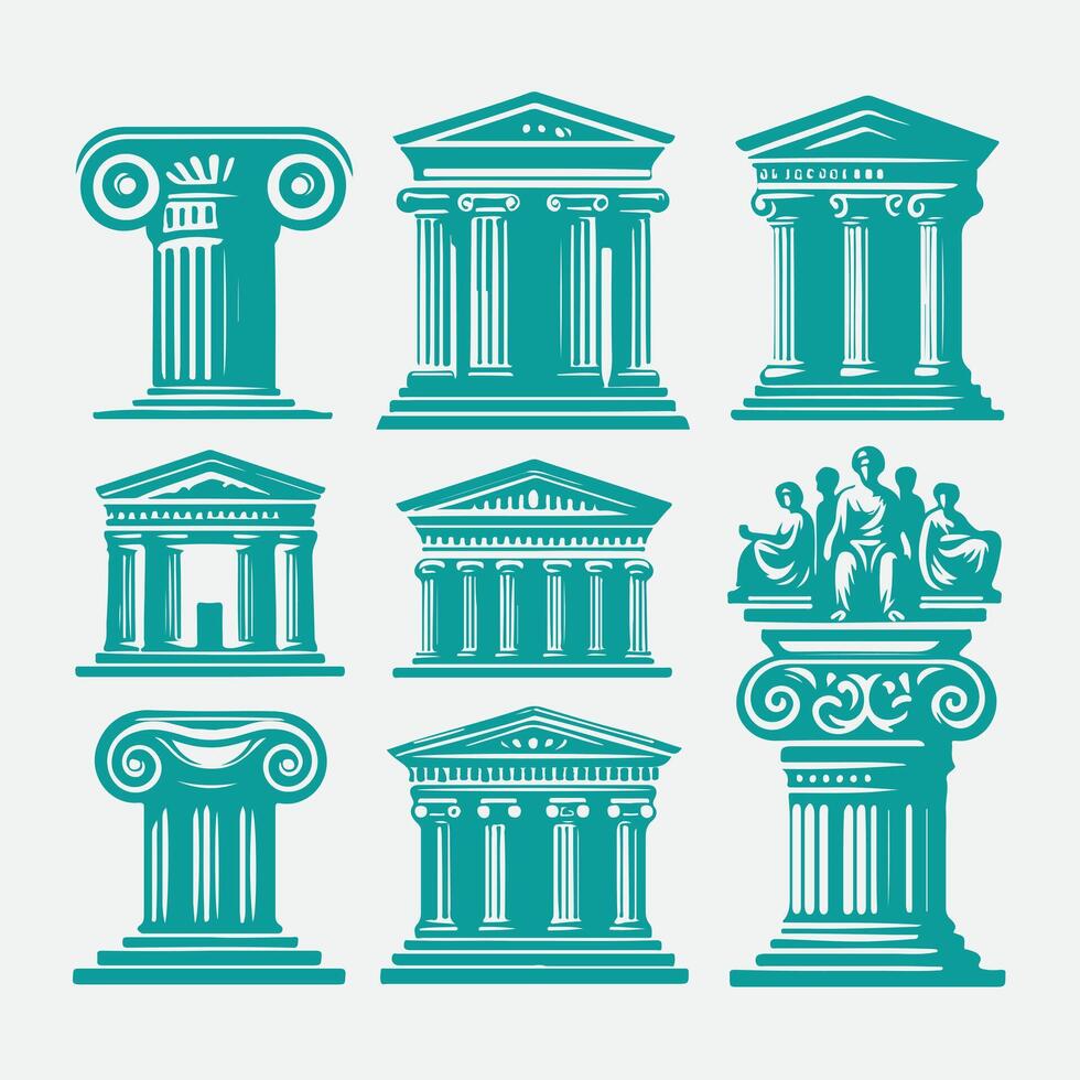 Prestige Classical Cloumn Collection Logo vector