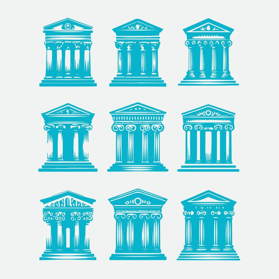 Eternal Pillars Classical Cloumn Collection Logo vector