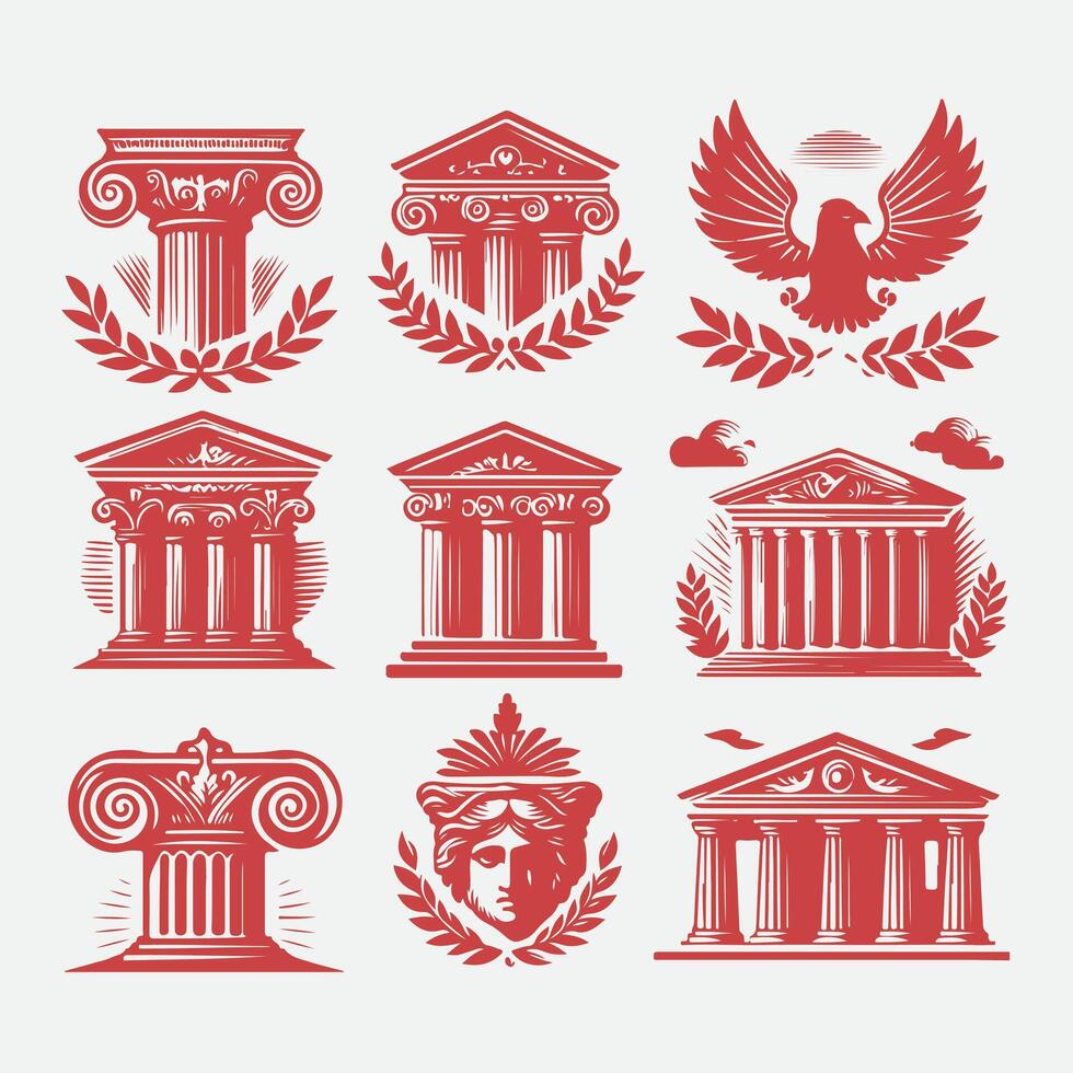 Grandstone Classical Cloumn Collection Logo vector