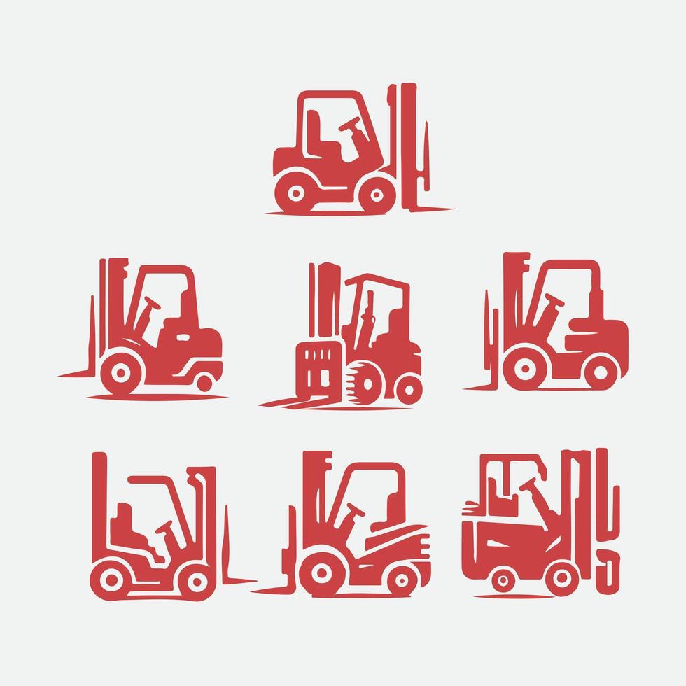 Fork Master fork lift collection logo vector