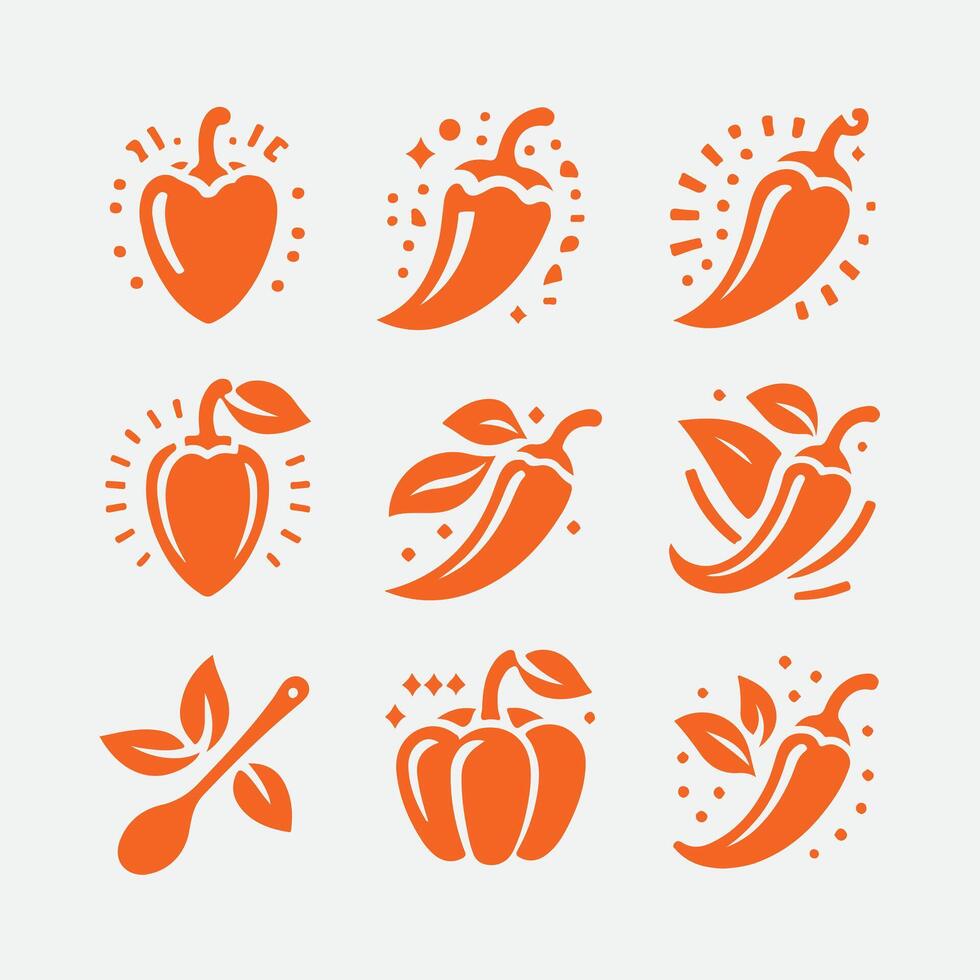 The Chili Pepper Co Pepper collection logo vector